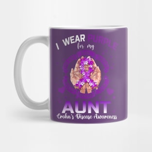 I Wear Purple For My Aunt Crohn's Disease Awareness Mug